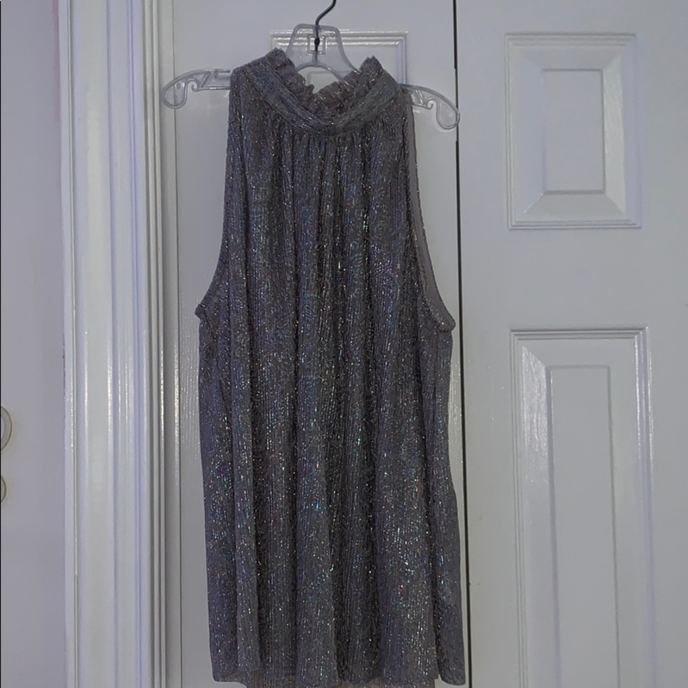 Altar’d State Metallic High Neck Top